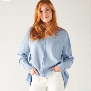 Mersea Light Blue Toujours V-neck Sweater